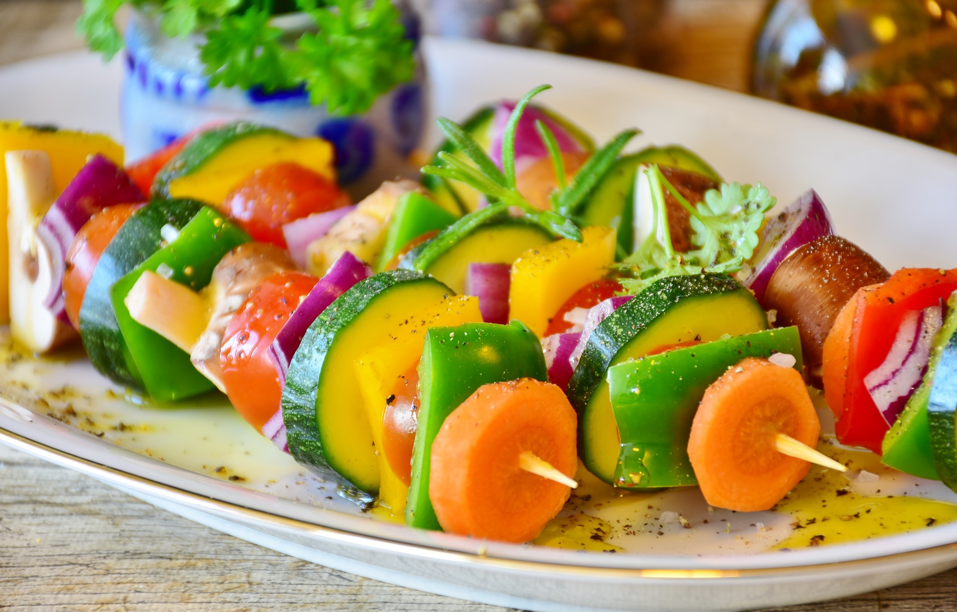 Veggies on a skewer