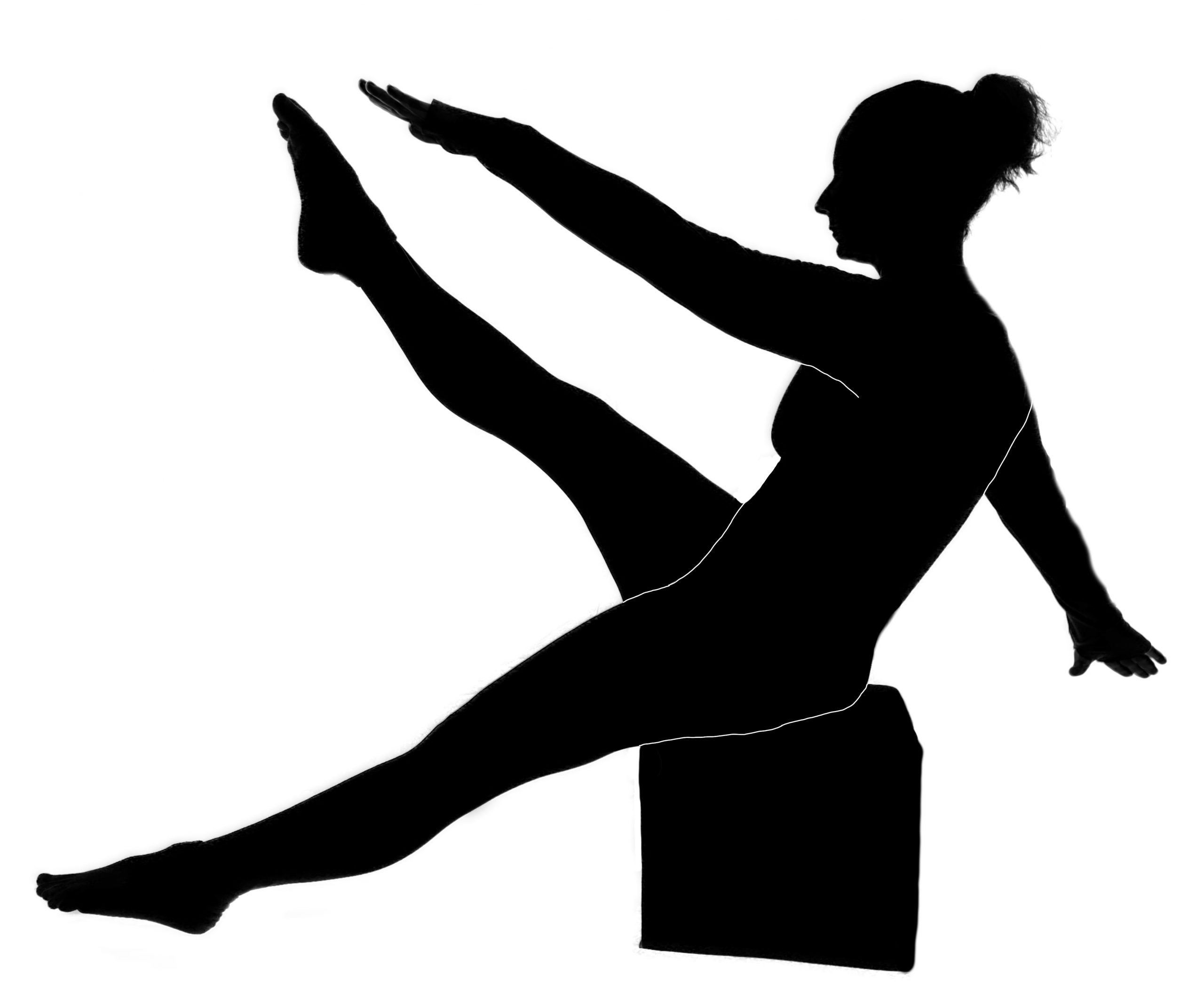 Sitting exercise opposite toe touch