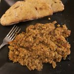 Indian Curry Inspired Egg Scramble with Rustic Bread